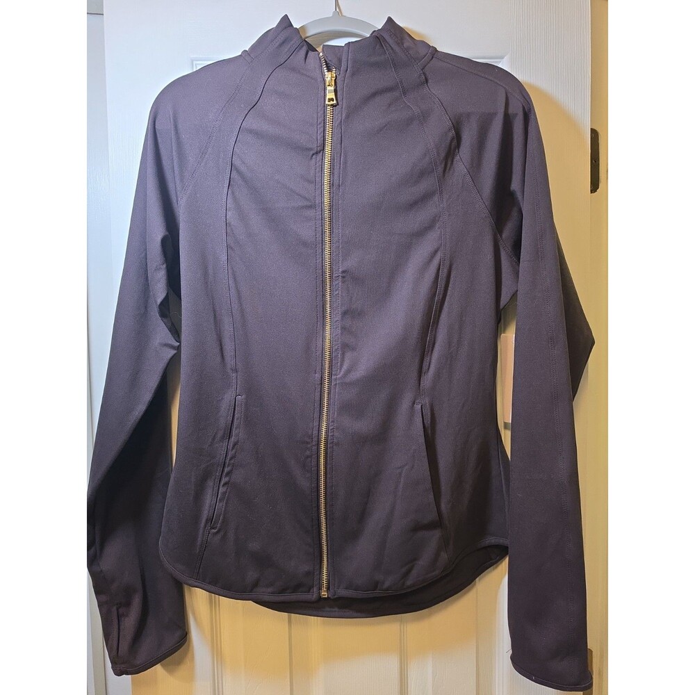 Yogalicious Lux Rebel Jacket Chocolate Mousse Yoga SOFT Size XL NWT Workout Gear